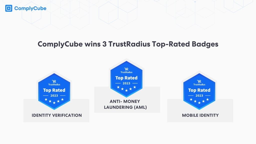 ComplyCube wins 3 TrustRadius Awards ,top-rated aml software