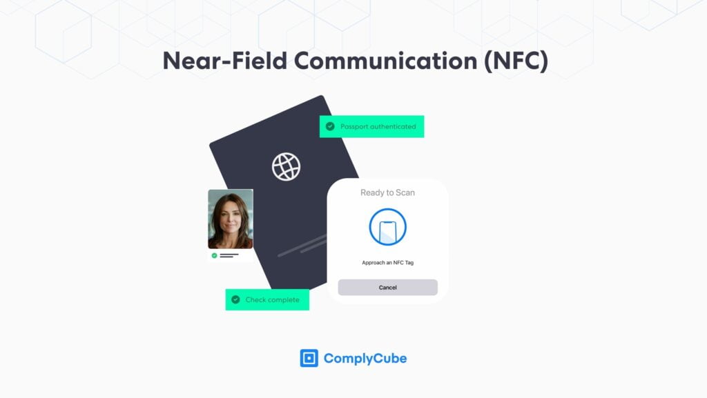 Überprüfung von Ausweisdokumenten per Nahfeldkommunikation (NFC).