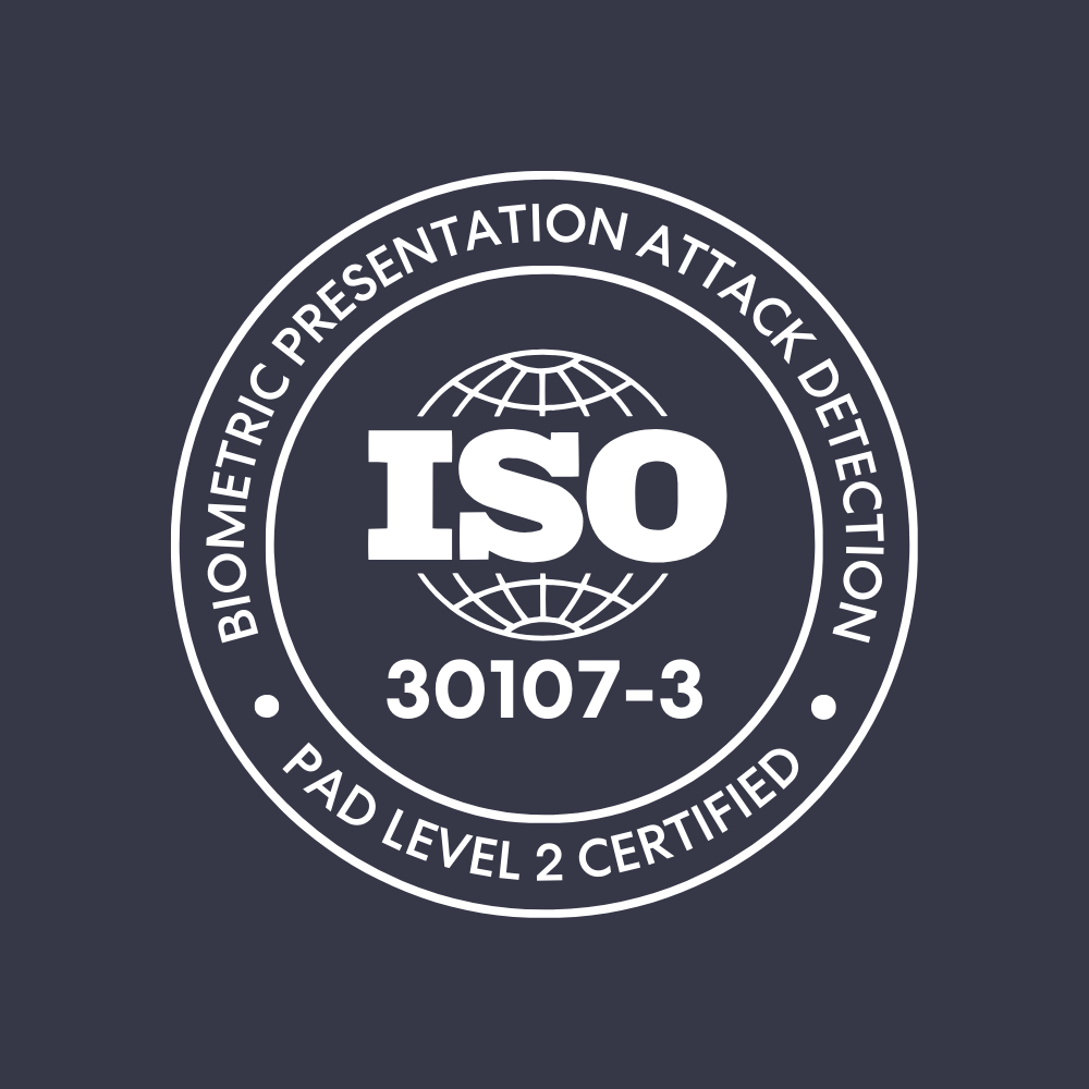 ComplyCube è certificato ISO/IEC 30107-3 (Rilevamento attacchi di penetrazione).