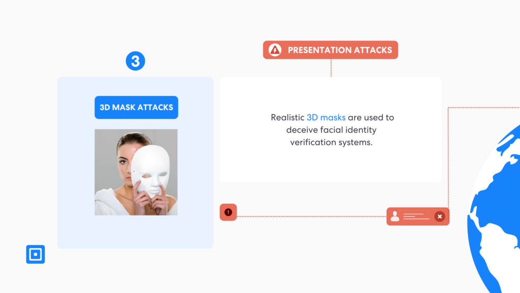 Facial biometrics to confirm a customer's identity and facial features for a secure authentication process.